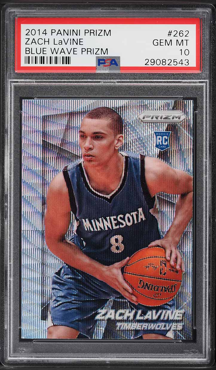 2014 Panini Prizm Blue Wave Zach LaVine ROOKIE #262 PSA 10 GEM MINT