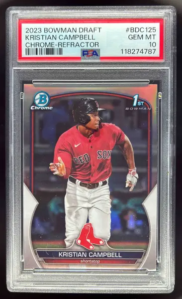 2023 Bowman Draft Chrome Refractor #BDC-125 Kristian Campbell RC PSA 10