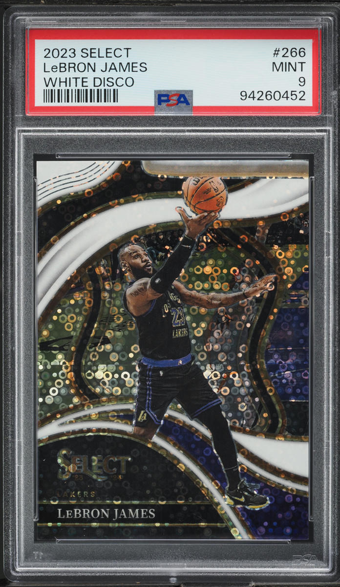 2023 Select Courtside White Disco LeBron James /75 #266 PSA 9 MINT