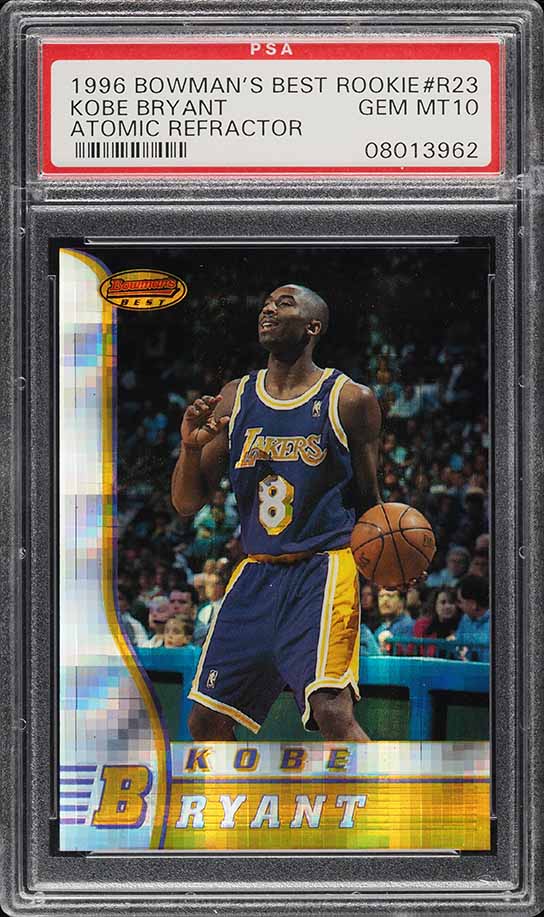 1996 Bowman's Best Atomic Refractor Kobe Bryant ROOKIE #R23 PSA 10 GEM MINT