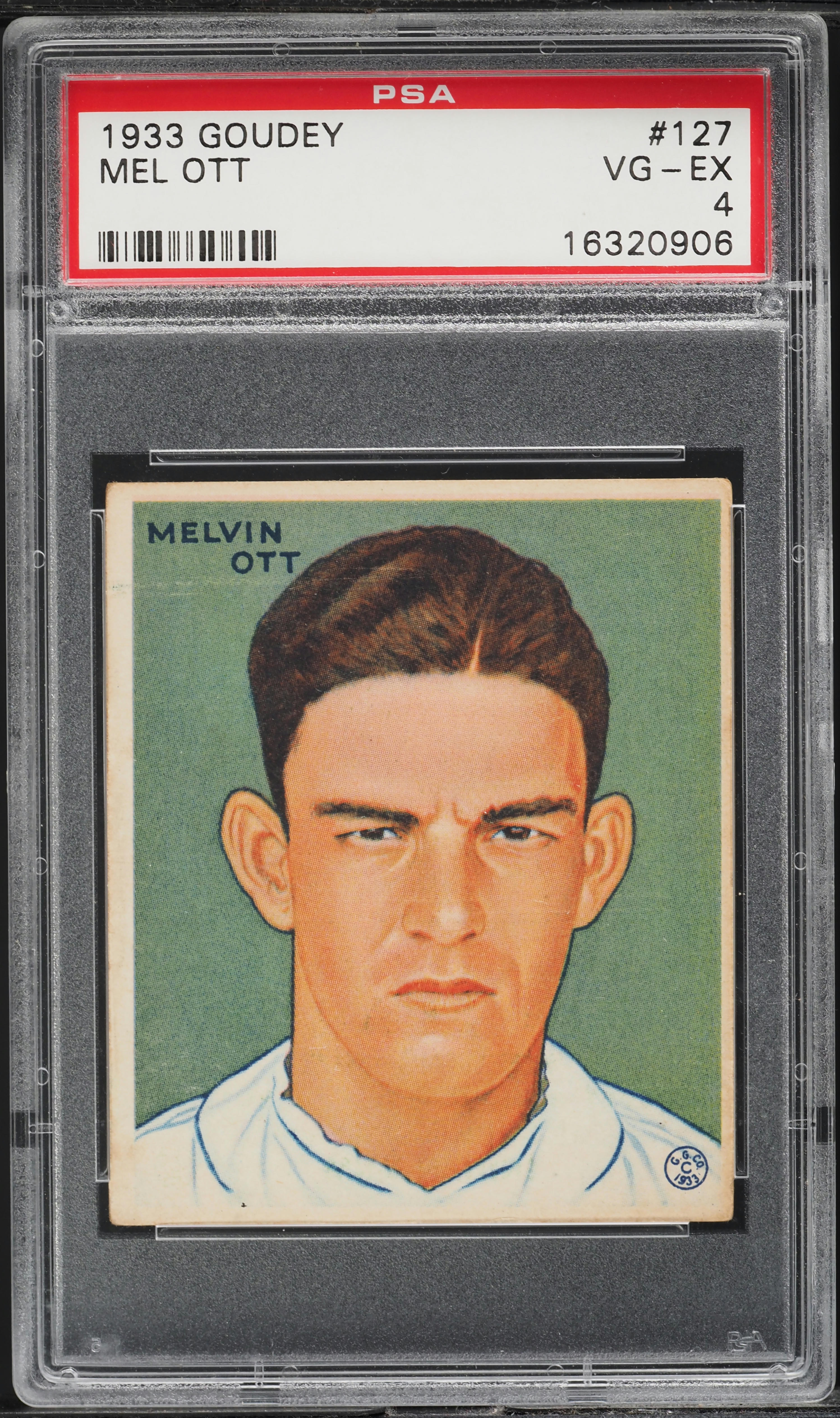 1933 Goudey Mel Ott #127 PSA 4 VGEX