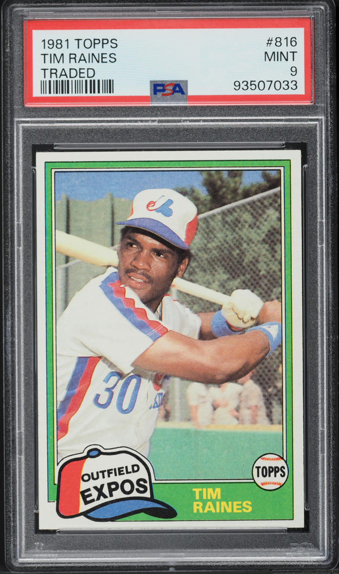 1981 Topps Traded Tim Raines ROOKIE #816 PSA 9 MINT
