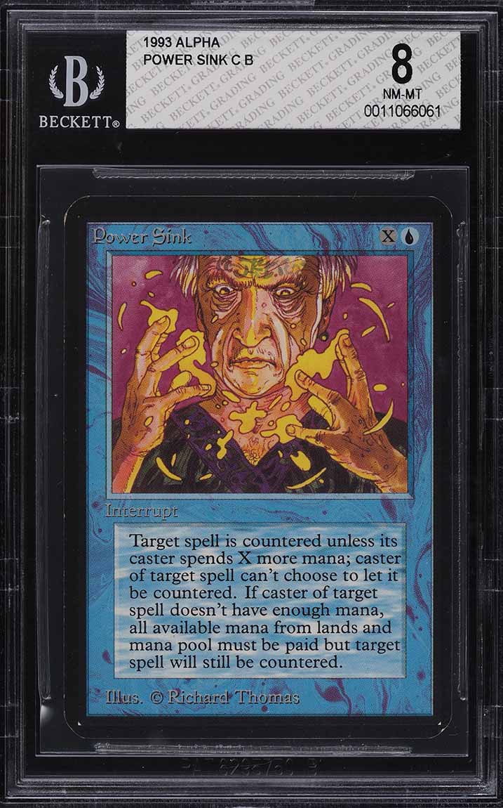 1993 Magic The Gathering MTG Alpha Power Sink C B BGS 8 NM-MT