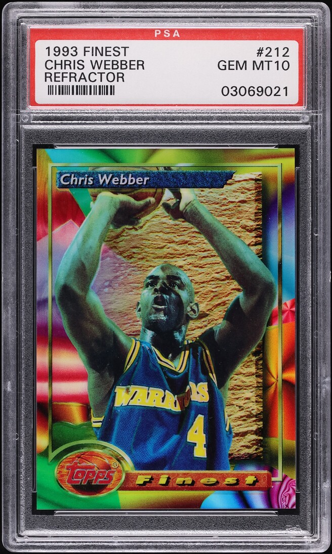 1993 Finest Refractor Chris Webber ROOKIE #212 PSA 10 GEM MINT