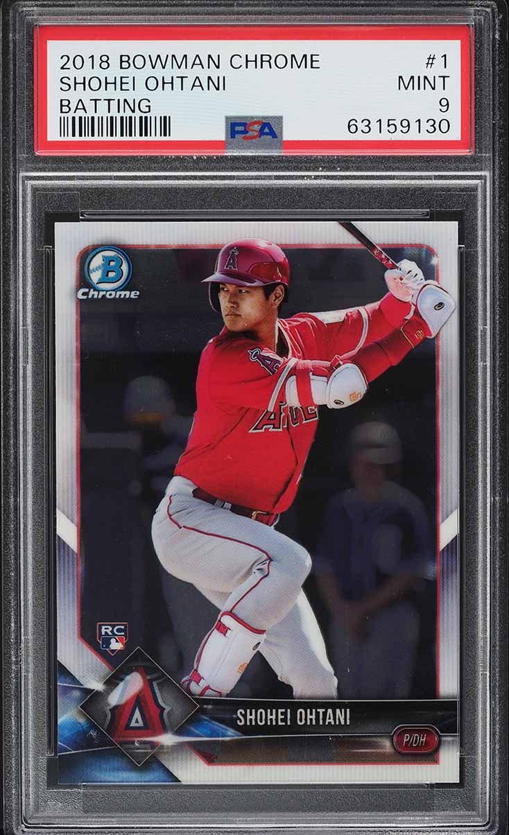 2018 Bowman Chrome Batting Shohei Ohtani ROOKIE #1 PSA 9 MINT