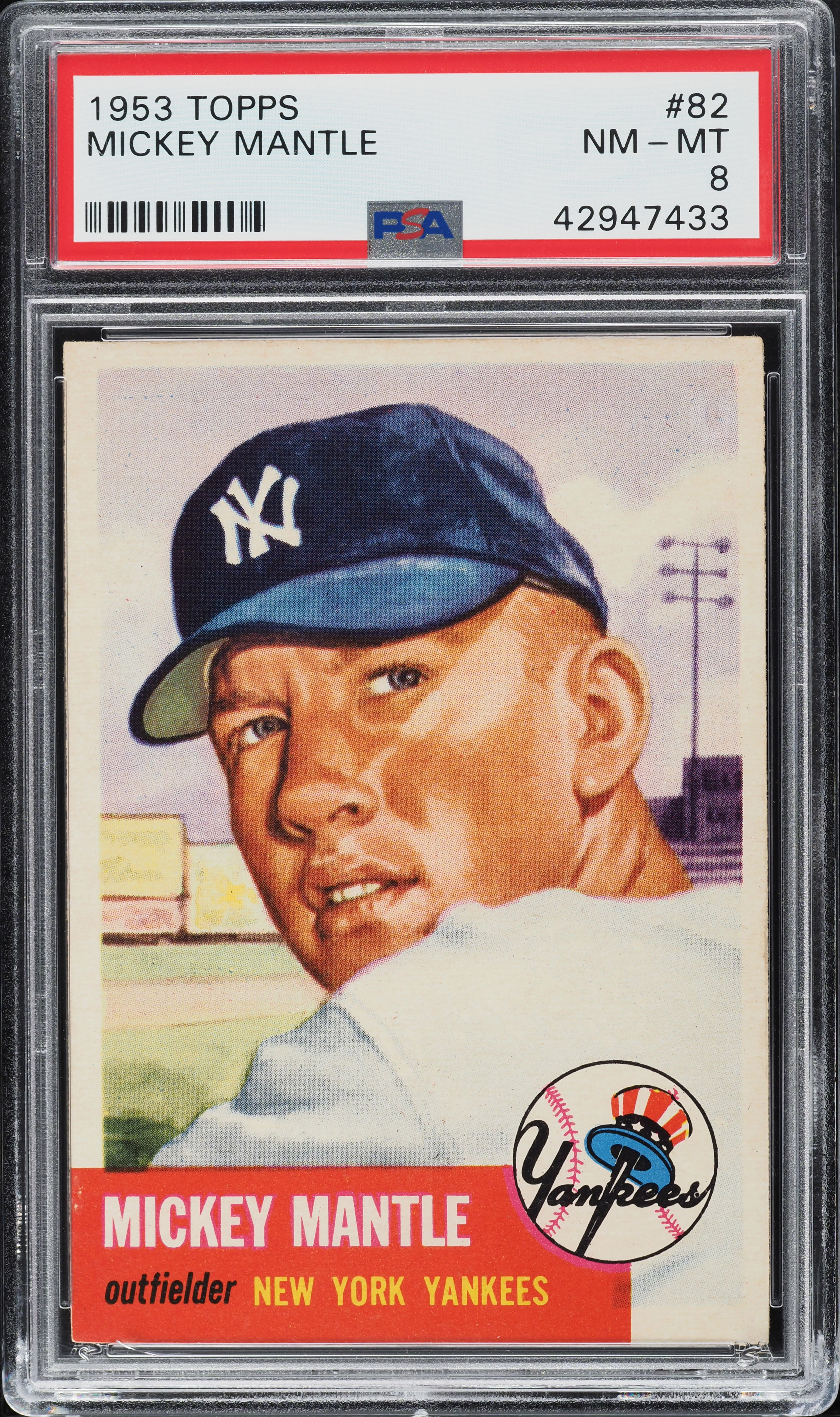 1953 Topps Mickey Mantle #82 PSA 8 NM-MT