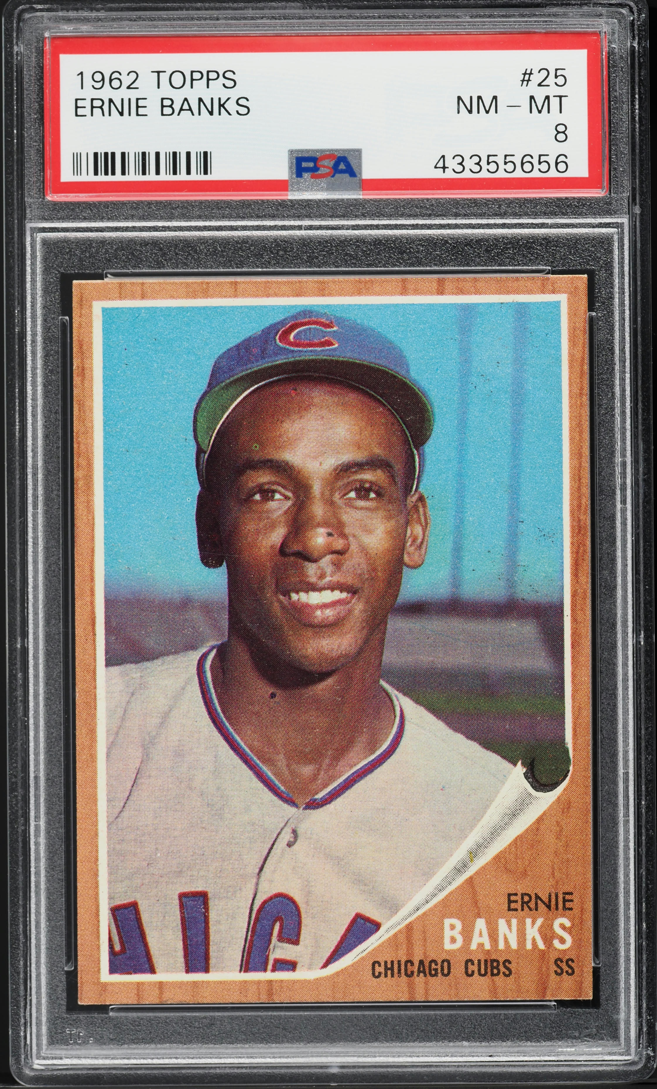 1962 Topps Ernie Banks #25 PSA 8 NM-MT