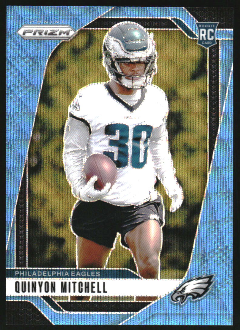 2024 Panini Prizm Prizms Blue Wave #381 Quinyon Mitchell RC Rookie /230