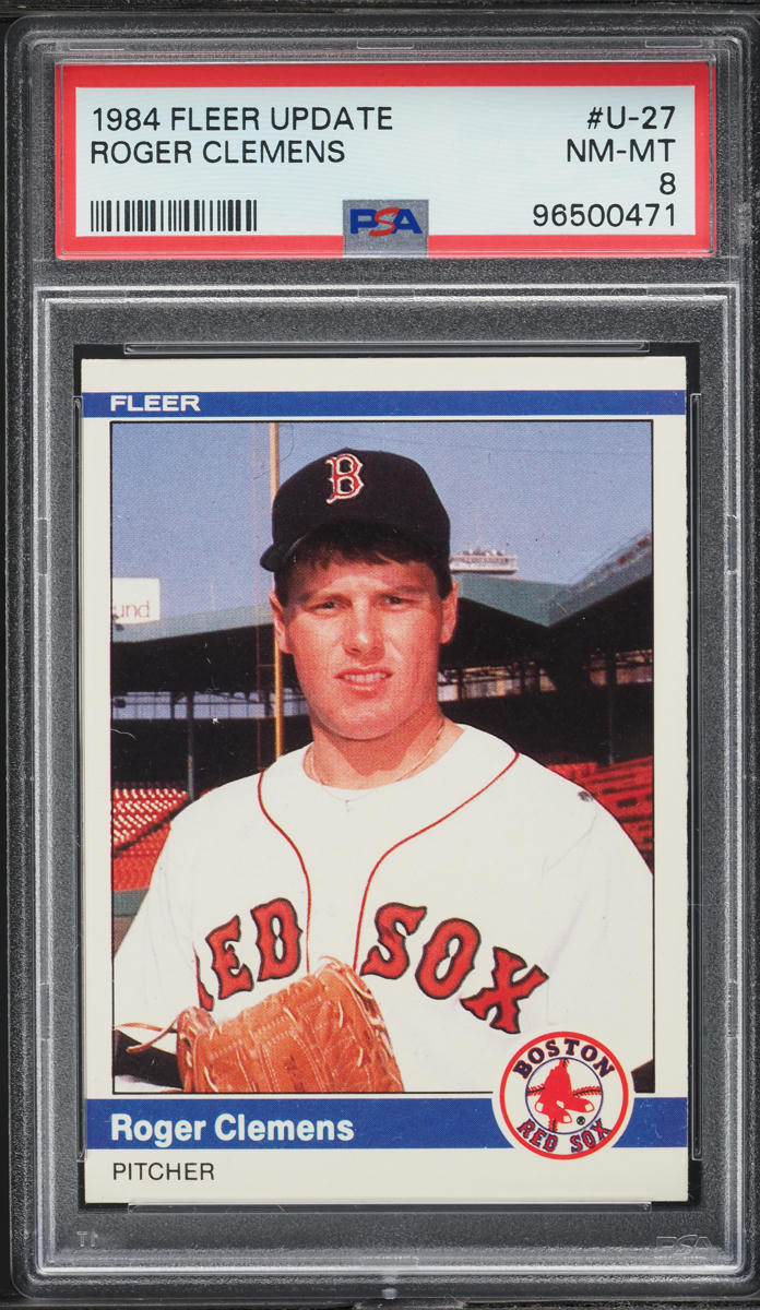 1984 Fleer Update Roger Clemens ROOKIE #27 PSA 8 NM-MT