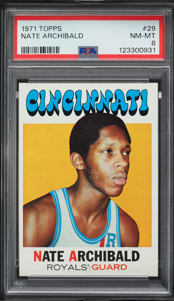 1971 Topps Basketball Nate Archibald ROOKIE #29 PSA 8 NM-MT