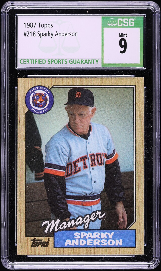 1987 Topps Sparky Anderson #218 CSG 9 MINT