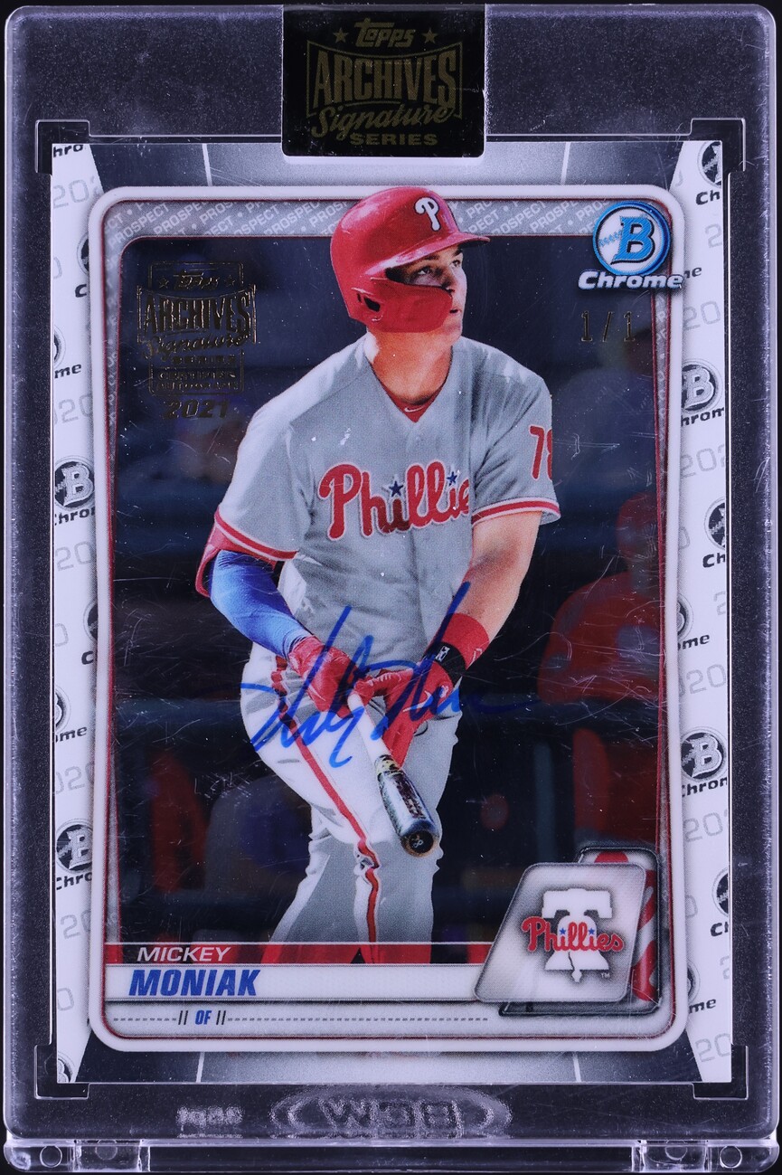2021 Topps Archives Signature Series '20 Bowman Chrome Mickey Moniak AUTO 1/1