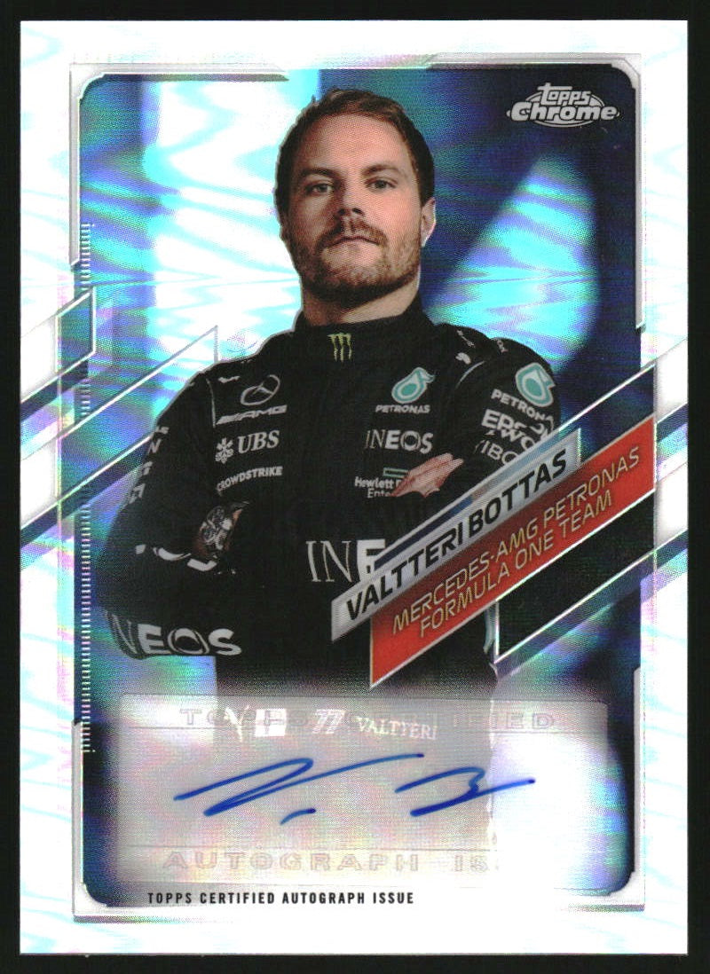 2021 Topps Chrome Formula 1 Autographs #CAVB Valtteri Bottas Auto /75
