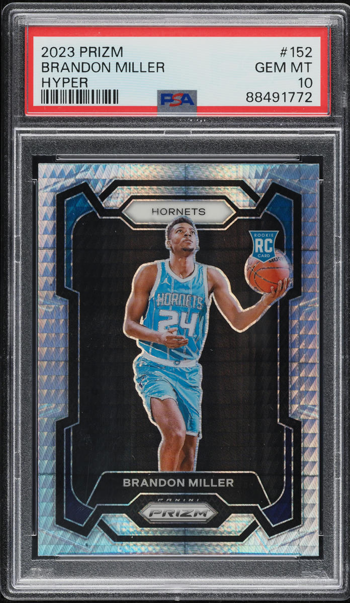 2023 Panini Prizm Hyper Brandon Miller ROOKIE #152 PSA 10 GEM MINT