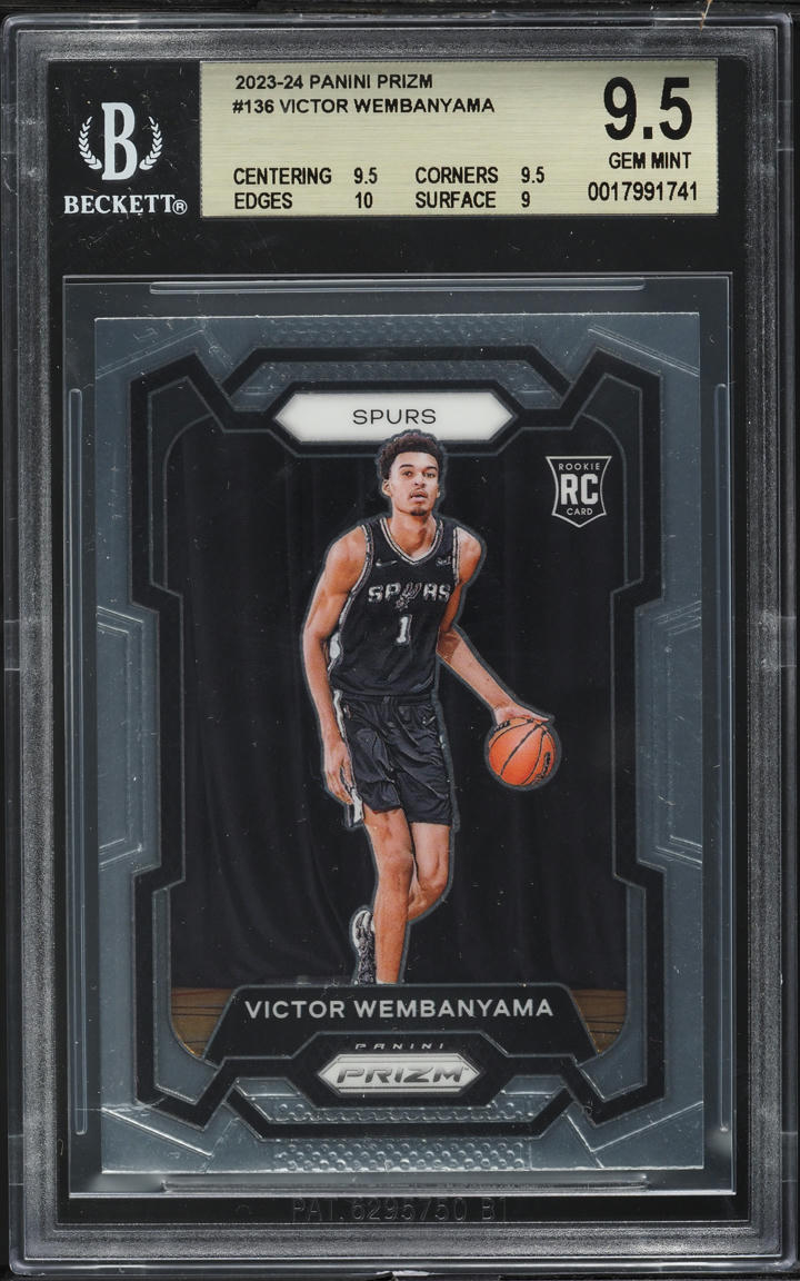 2023 Panini Prizm Victor Wembanyama ROOKIE #136 BGS 9.5 GEM MINT