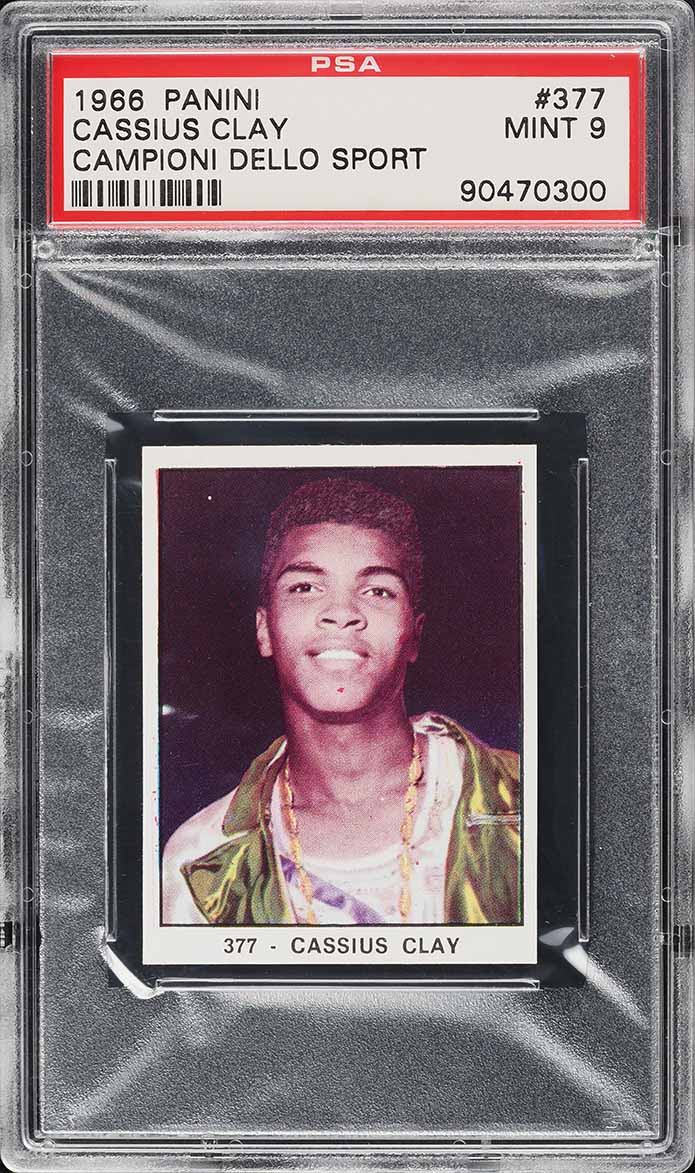 1966 Panini Campioni Dello Sport Cassius Clay Muhammad Ali #377 PSA 9 MINT