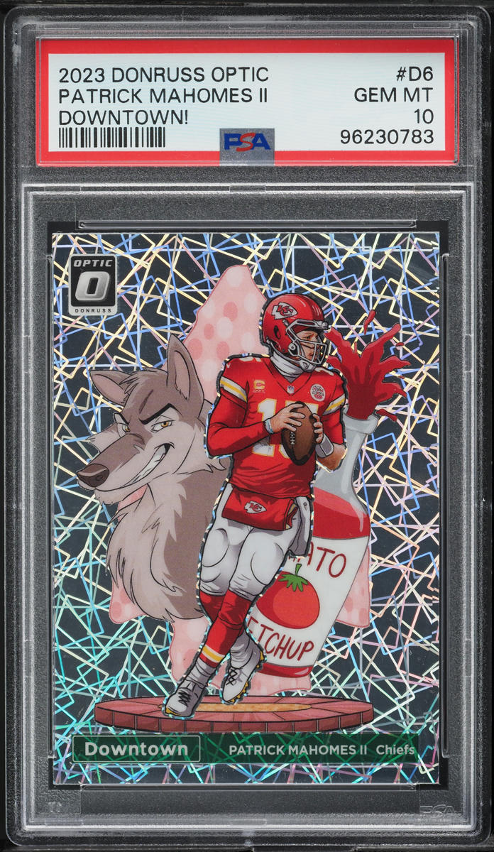 2023 Donruss Optic Downtown! Patrick Mahomes II #D6 PSA 10 GEM MINT