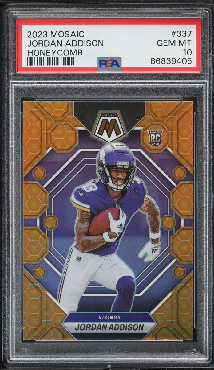 2023 Panini Mosaic Honeycomb Jordan Addison ROOKIE #337 PSA 10 GEM MINT