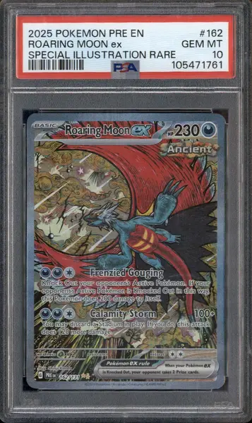 2025 Pokemon SV Prismatic Evolutions - PRE EN #162/131 Roaring Moon ex PSA 10