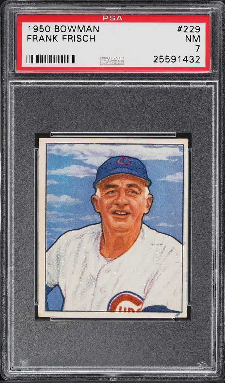 1950 Bowman Frank Frisch #229 PSA 7 NRMT