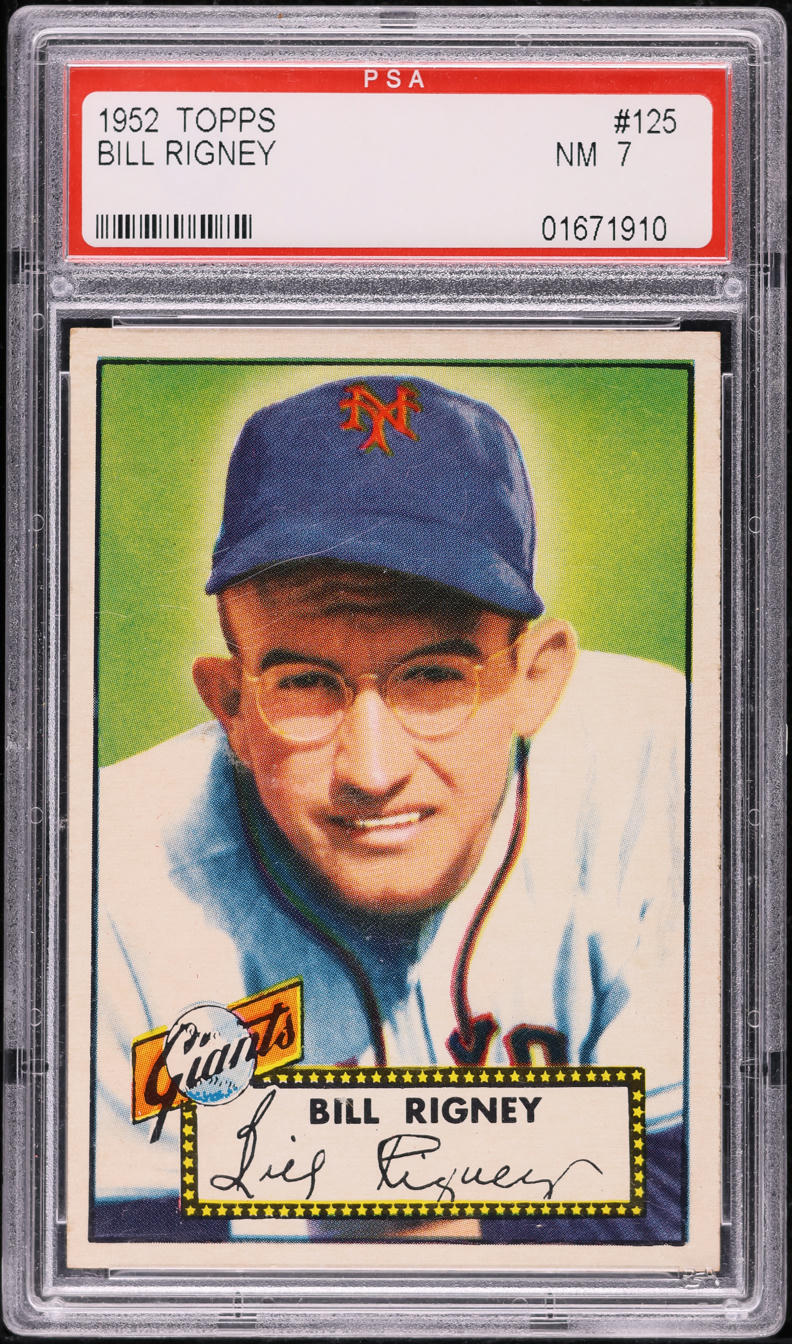 1952 Topps Bill Rigney #125 PSA 7 NRMT