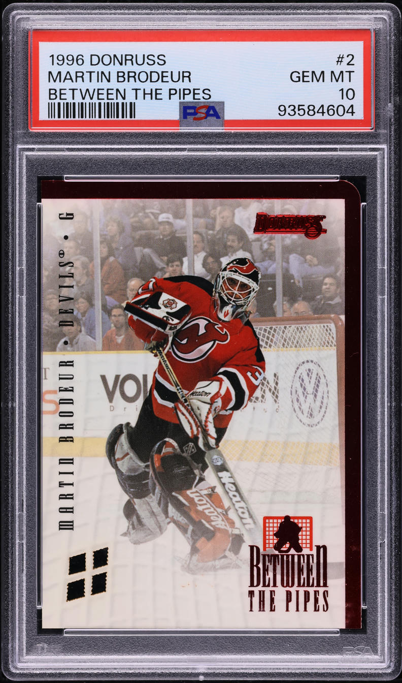 1996 Donruss Between The Pipes Martin Brodeur /4000 #2 PSA 10 GEM MINT