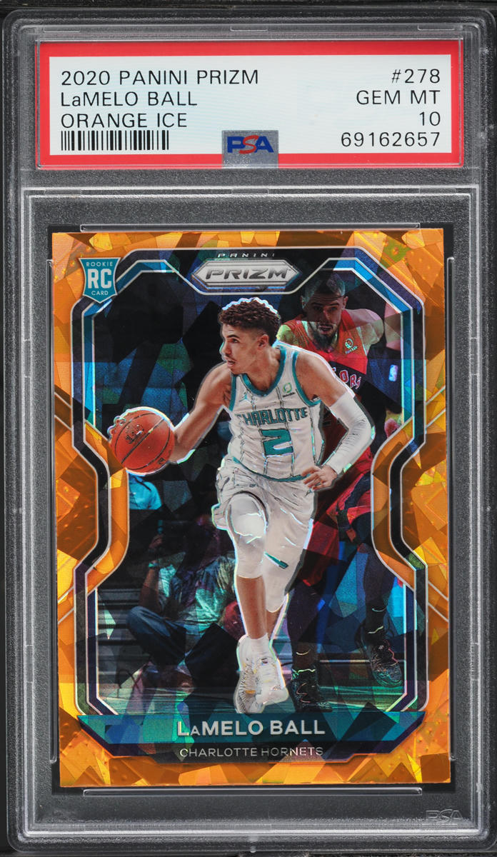 2020 Panini Prizm Orange Ice LaMelo Ball ROOKIE #278 PSA 10 GEM MINT