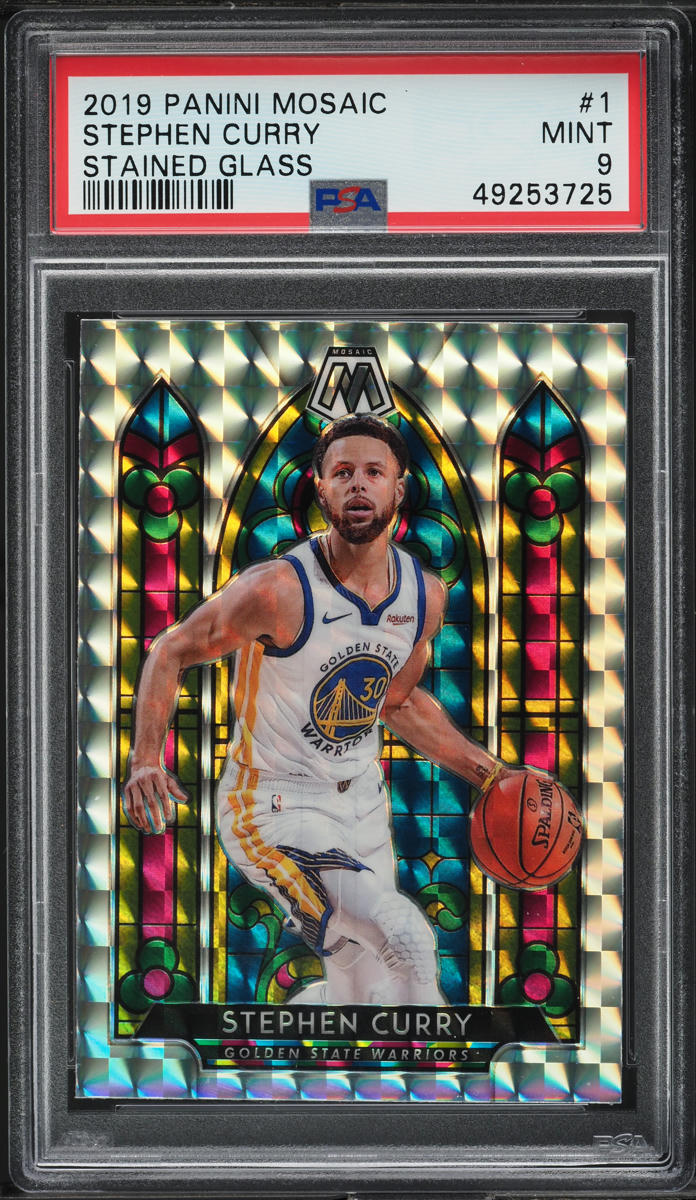 2019 Panini Mosaic Stained Glass Stephen Curry #1 PSA 9 MINT