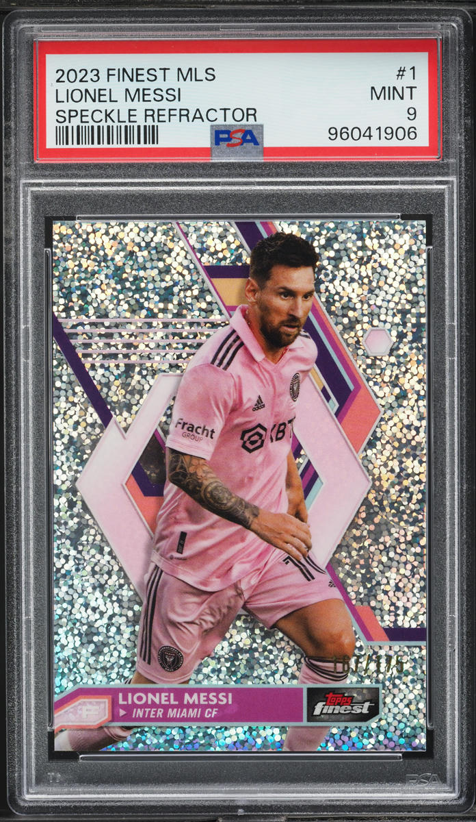 2023 Finest MLS Speckle Refractor Lionel Messi /175 #1 PSA 9 MINT