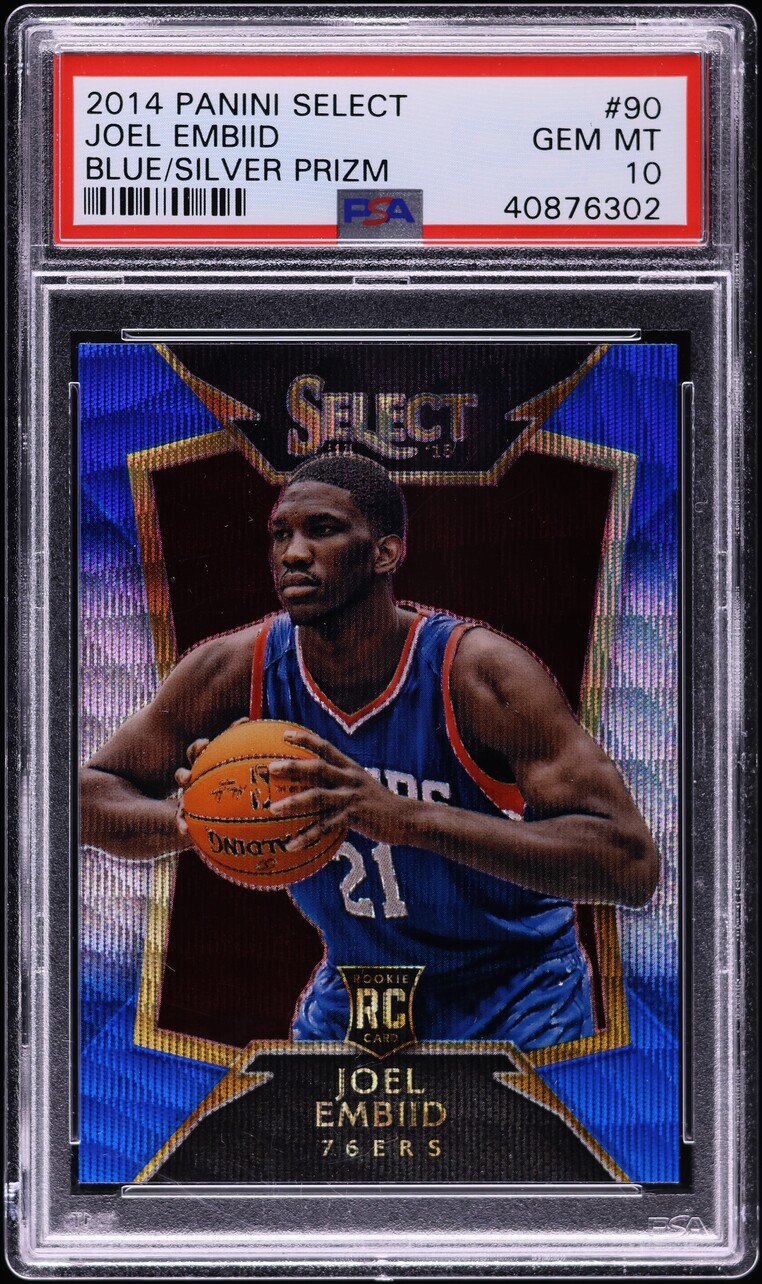 2014 Select Blue Silver Prizm Joel Embiid ROOKIE #90 PSA 10 GEM MINT