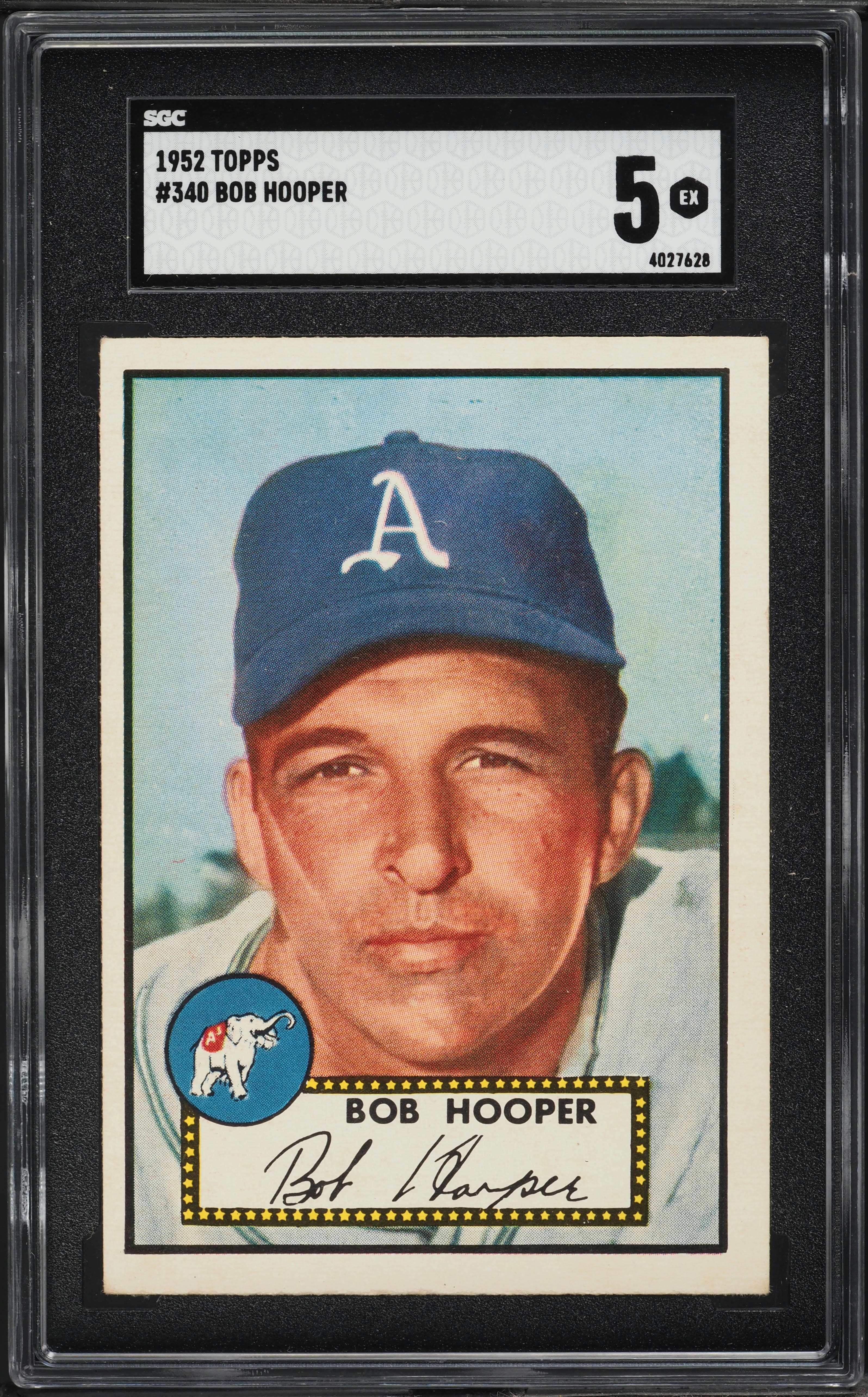 1952 Topps Bob Hooper #340 SGC 5 EX