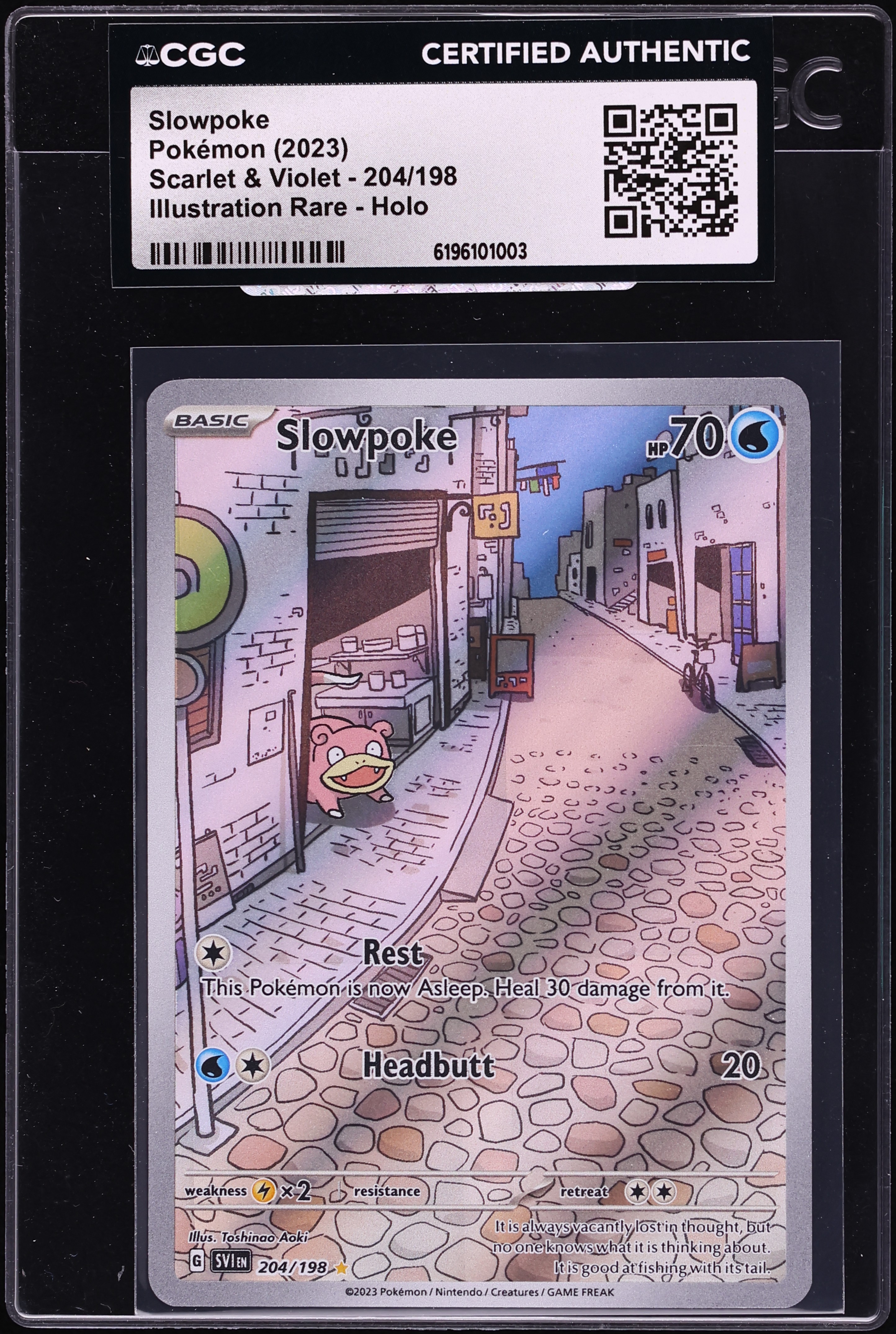 2023 Pokemon Scarlet & Violet IR Slowpoke #204 CGC AUTH