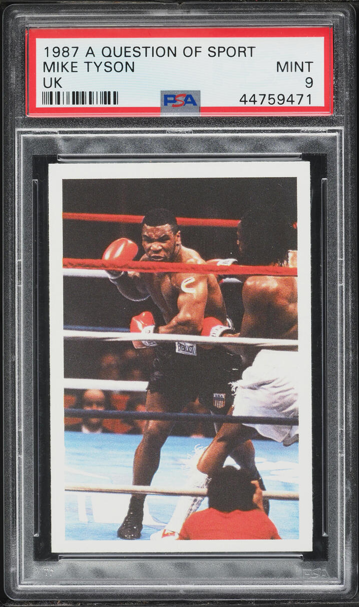 1987 A Question Of Sport UK Mike Tyson ROOKIE PSA 9 MINT