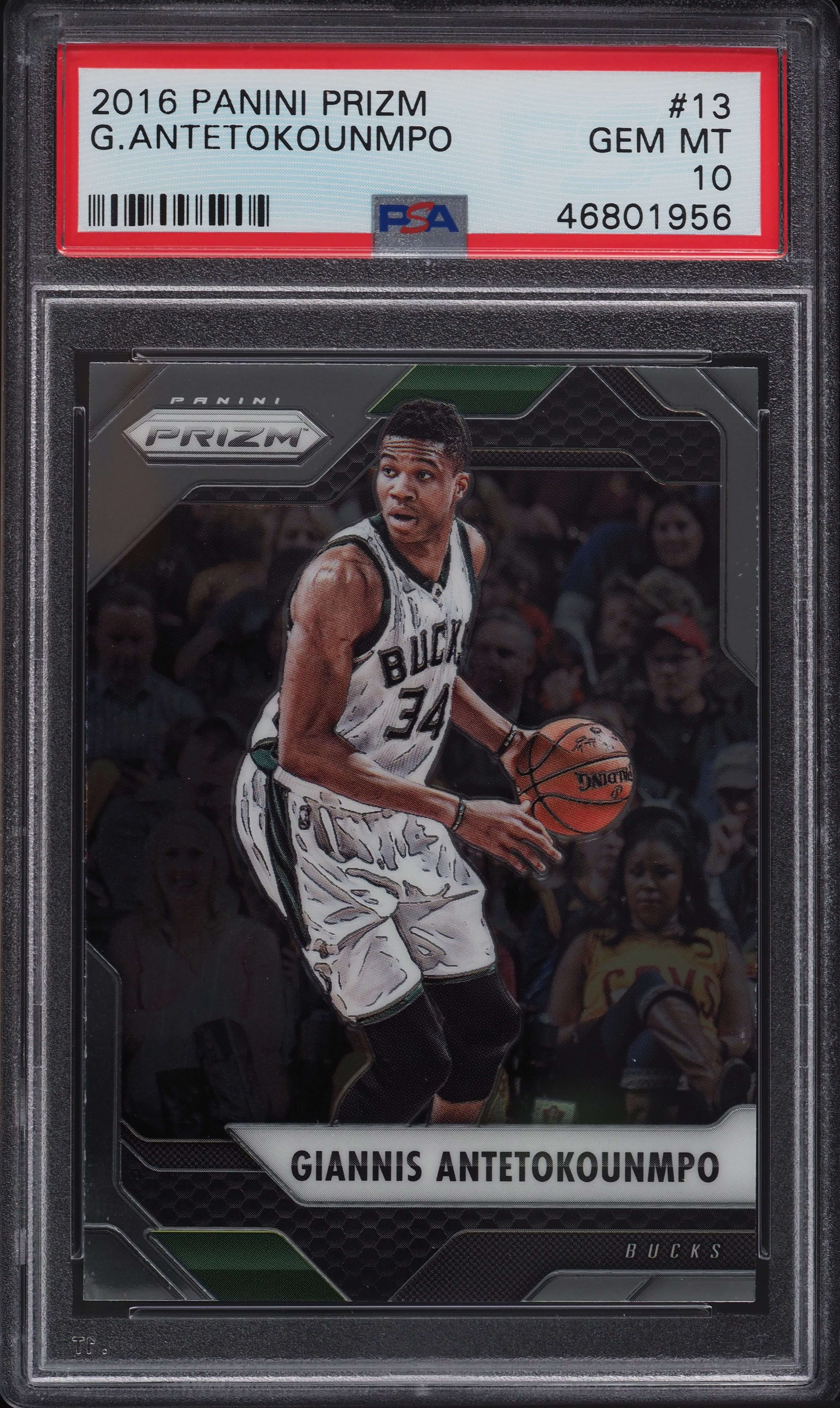 2016 Panini Prizm Giannis Antetokounmpo #13 PSA 10 GEM MINT