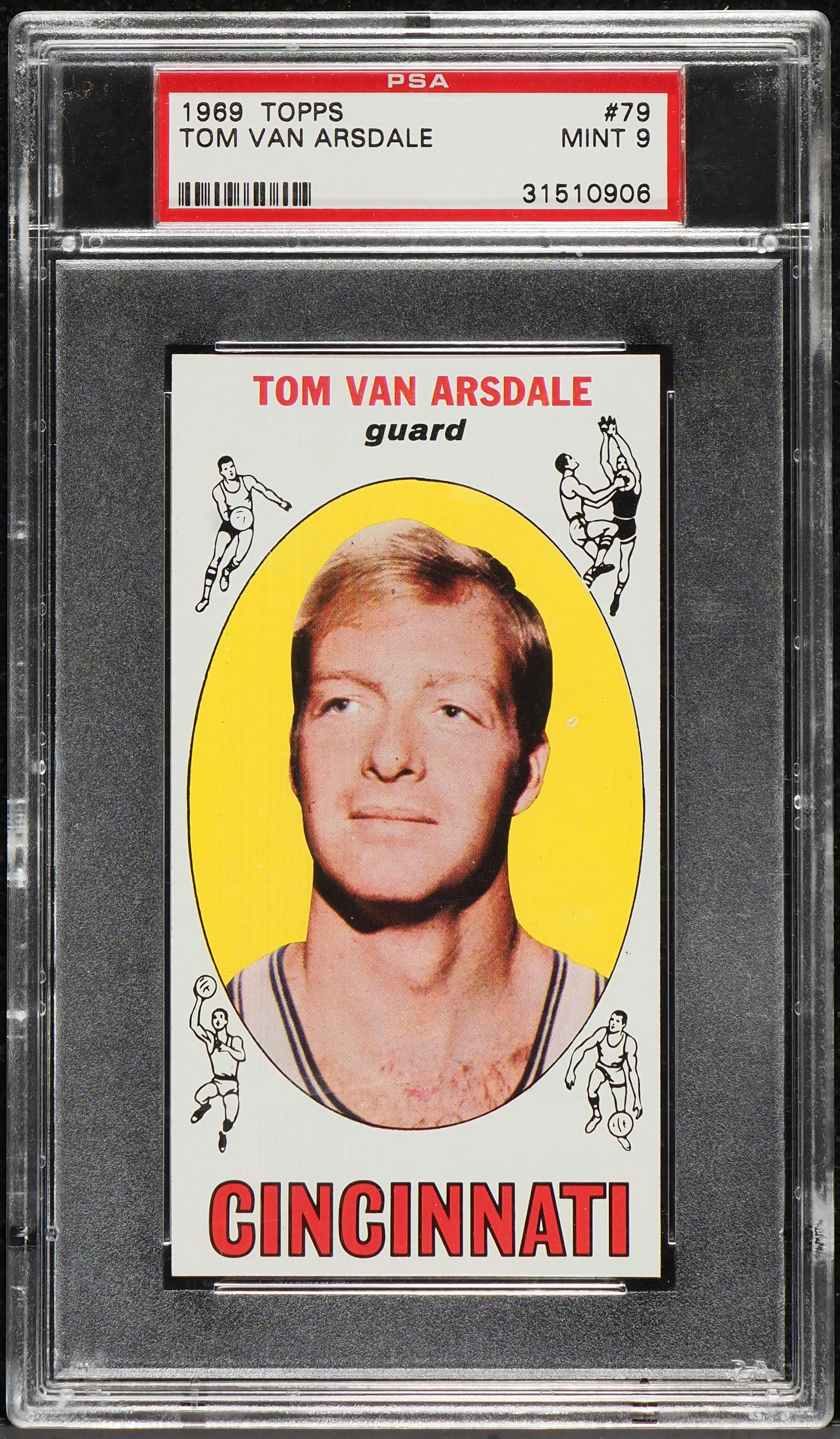 1969 Topps Basketball Tom Van Arsdale ROOKIE #79 PSA 9 MINT