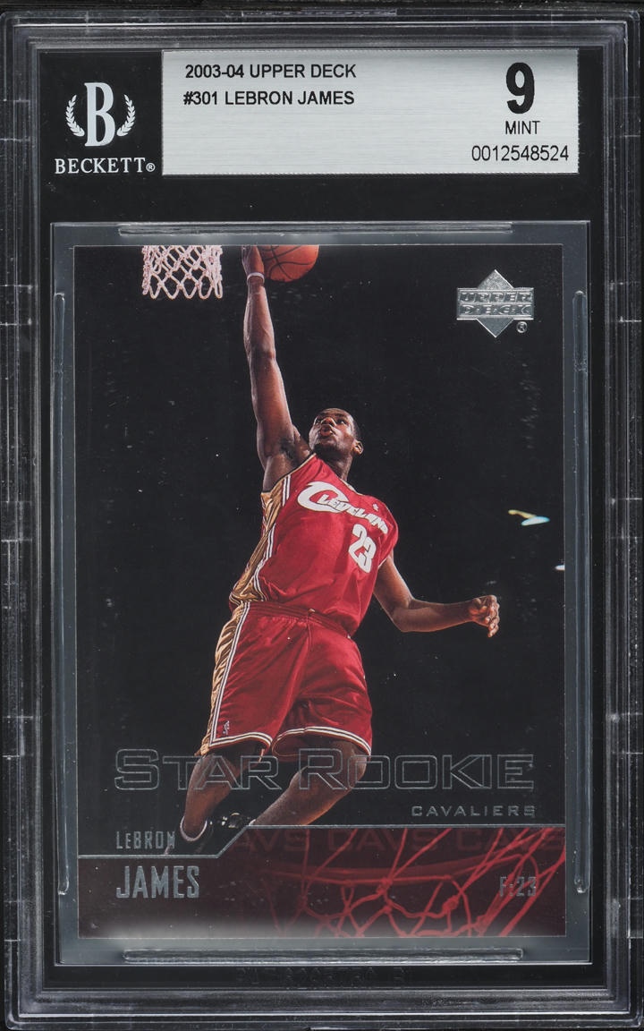 2003 Upper Deck Basketball LeBron James ROOKIE #301 BGS 9 MINT