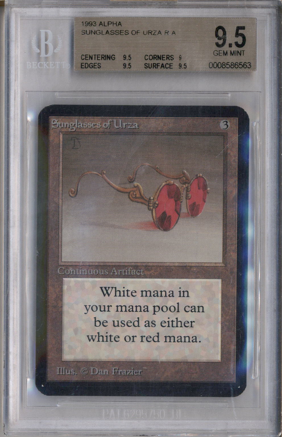1993 Magic the Gathering Alpha Sunglasses of Urza BGS 9.5