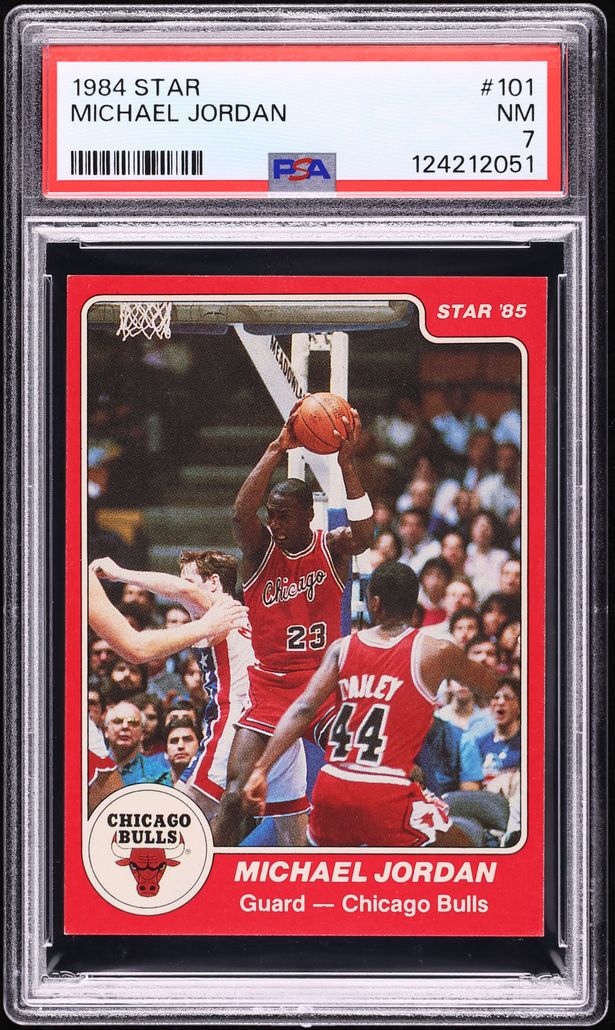 1984 Star Basketball Michael Jordan ROOKIE #101 PSA 7 NRMT