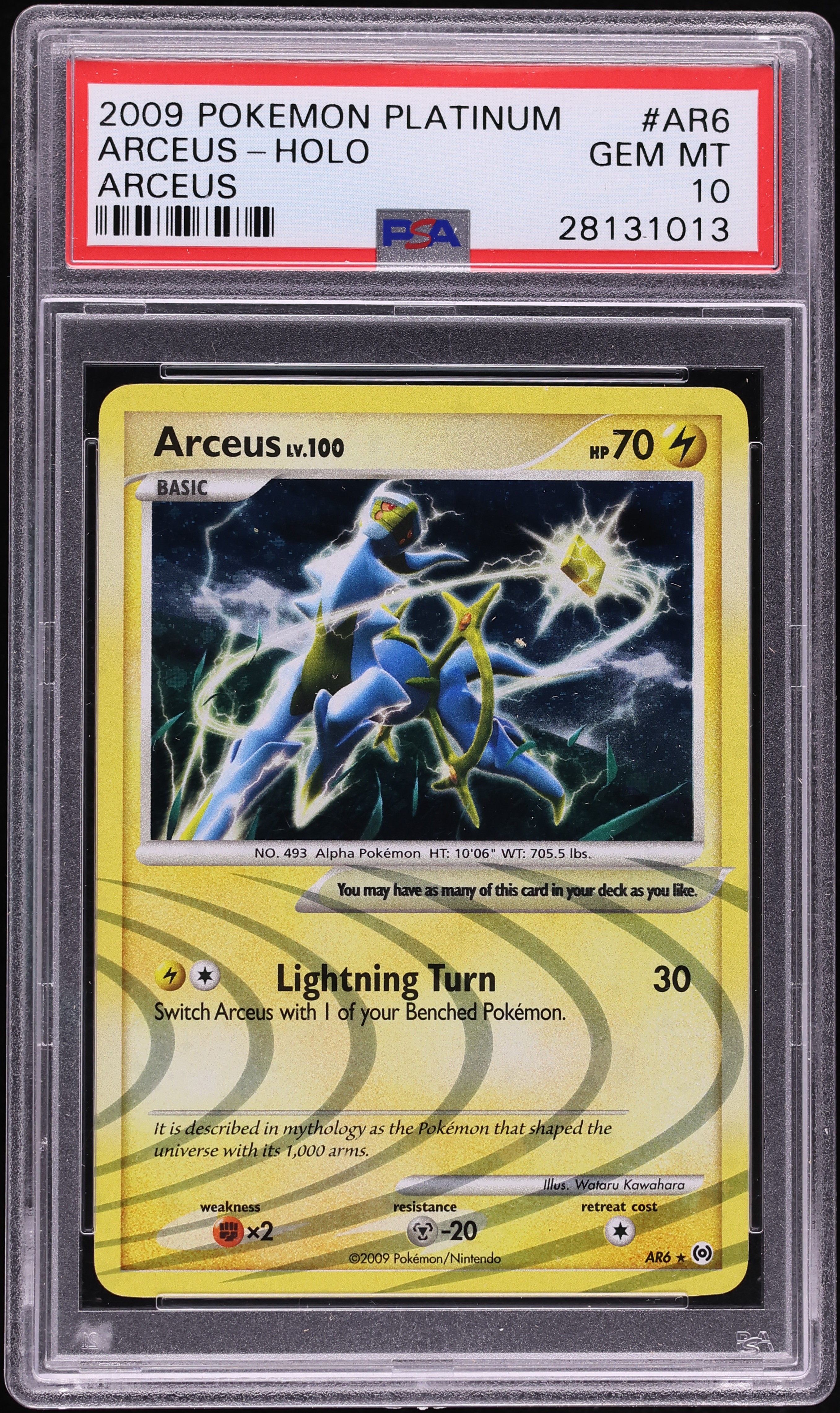 2009 Pokemon Platinum Holo Arceus #AR6 PSA 10 GEM MINT
