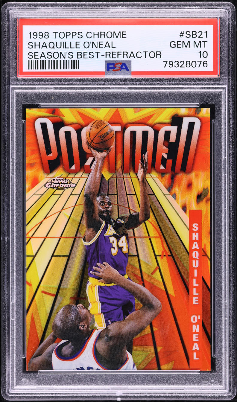 1998 Topps Chrome Season's Best Refractor Shaquille O'Neal #SB21 PSA 10 GEM MINT