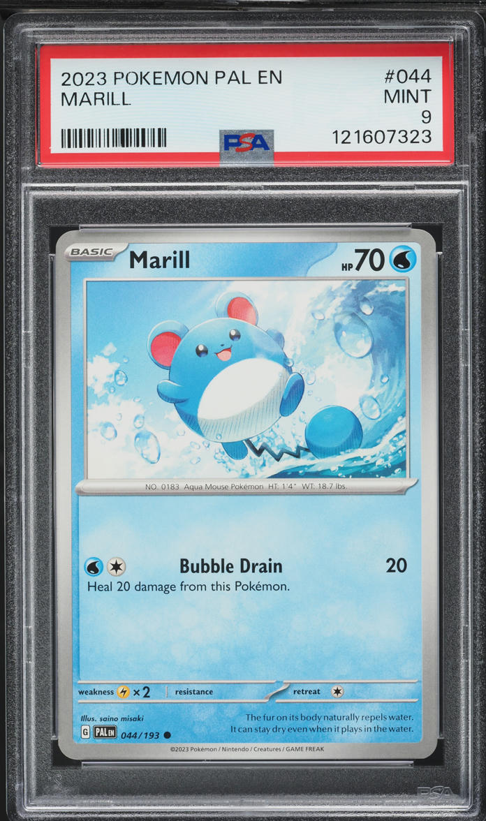 2023 Pokemon Scarlet & Violet Paldea Evolved Marill #44 PSA 9 MINT
