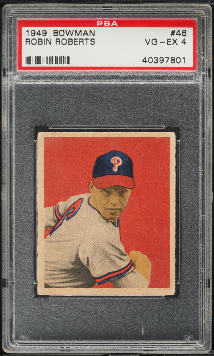 1949 Bowman Robin Roberts ROOKIE #46 PSA 4 VGEX