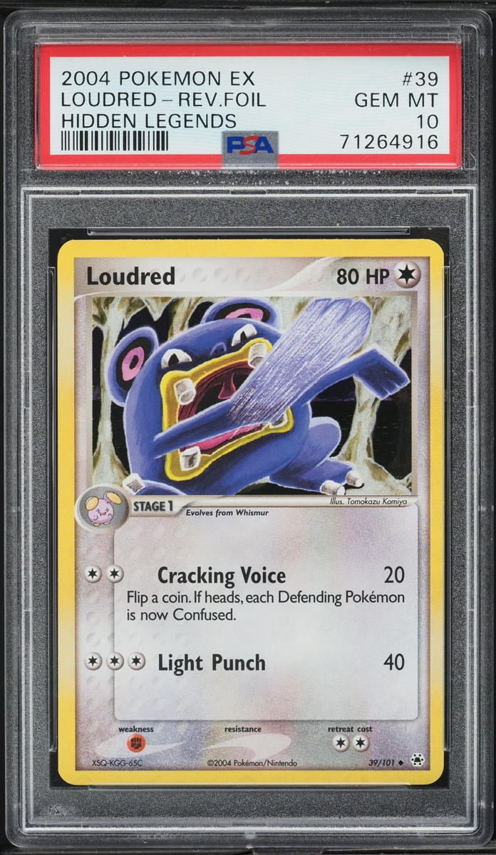 2004 Pokemon EX Hidden Legends Reverse Holo Loudred #39 PSA 10 GEM MINT