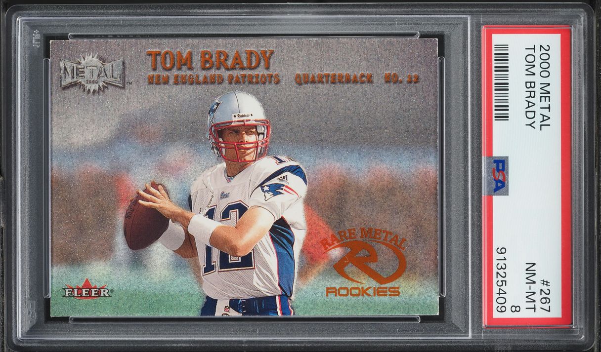 2000 Metal Football Tom Brady ROOKIE #267 PSA 8 NM-MT