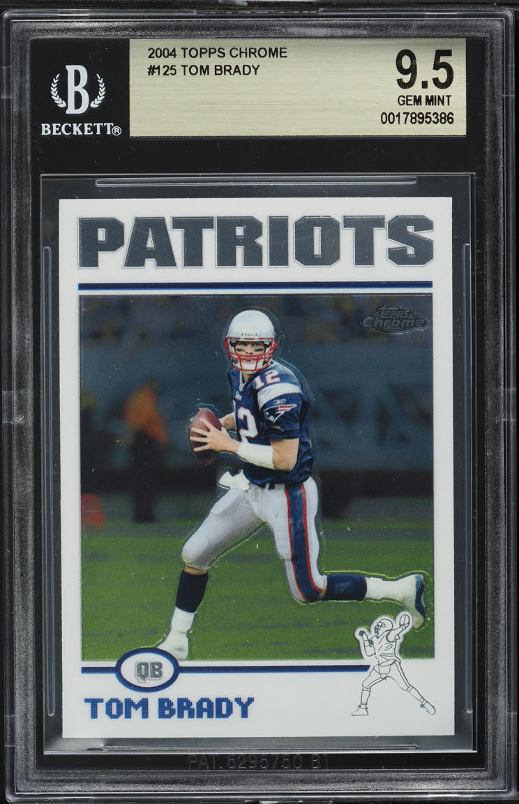 2004 Topps Chrome Tom Brady #125 BGS 9.5 GEM MINT