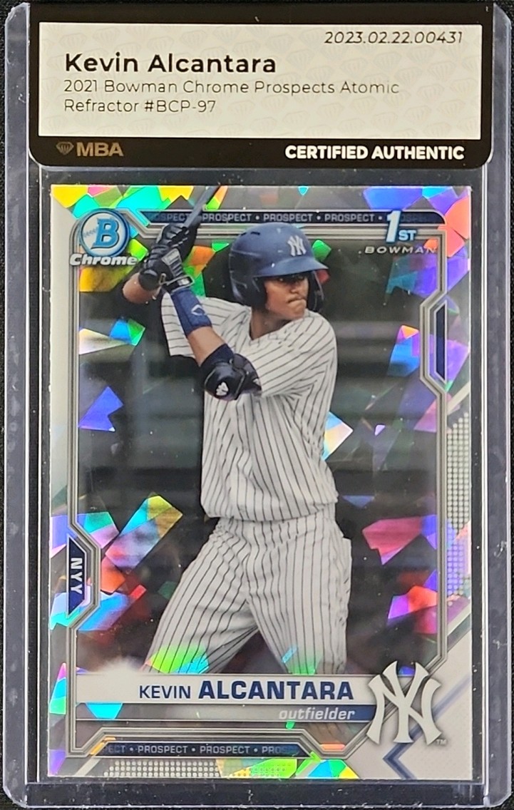 2021 Bowman Chrome Atomic Refractor Kevin Alcantara ROOKIE #BCP-97 MBA AUTH