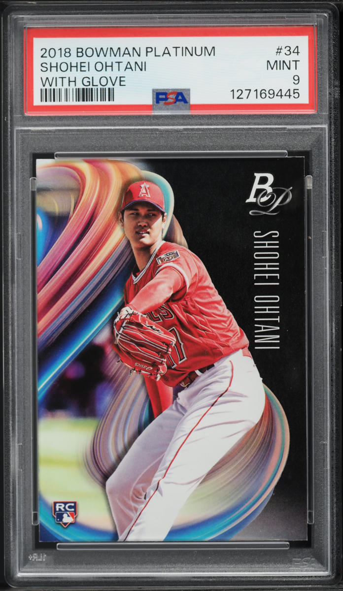 2018 Bowman Platinum With Glove Shohei Ohtani ROOKIE #34 PSA 9 MINT
