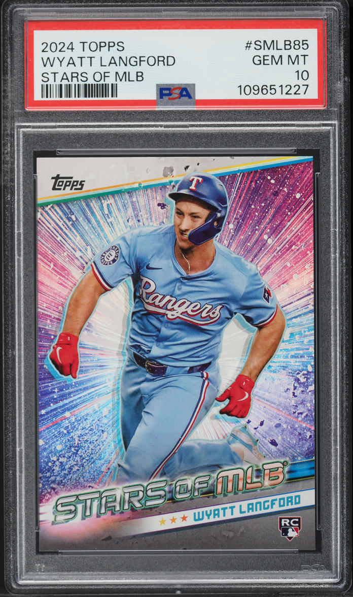 2024 Topps Stars Of MLB Update Wyatt Langford ROOKIE #SMLB-85 PSA 10 GEM MINT