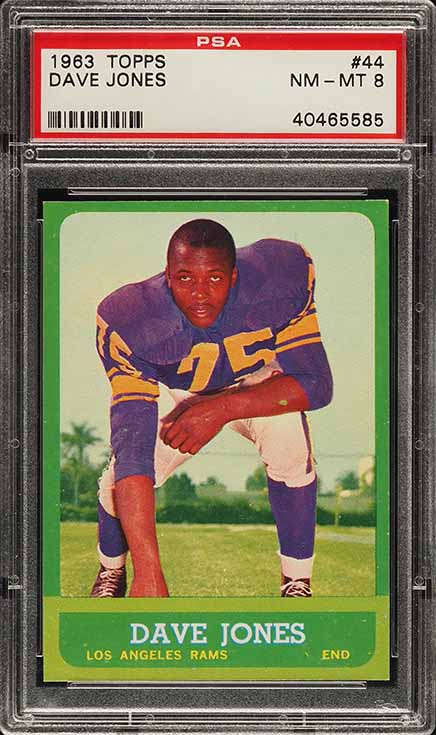 1963 Topps Football Deacon Jones ROOKIE #44 PSA 8 NM-MT