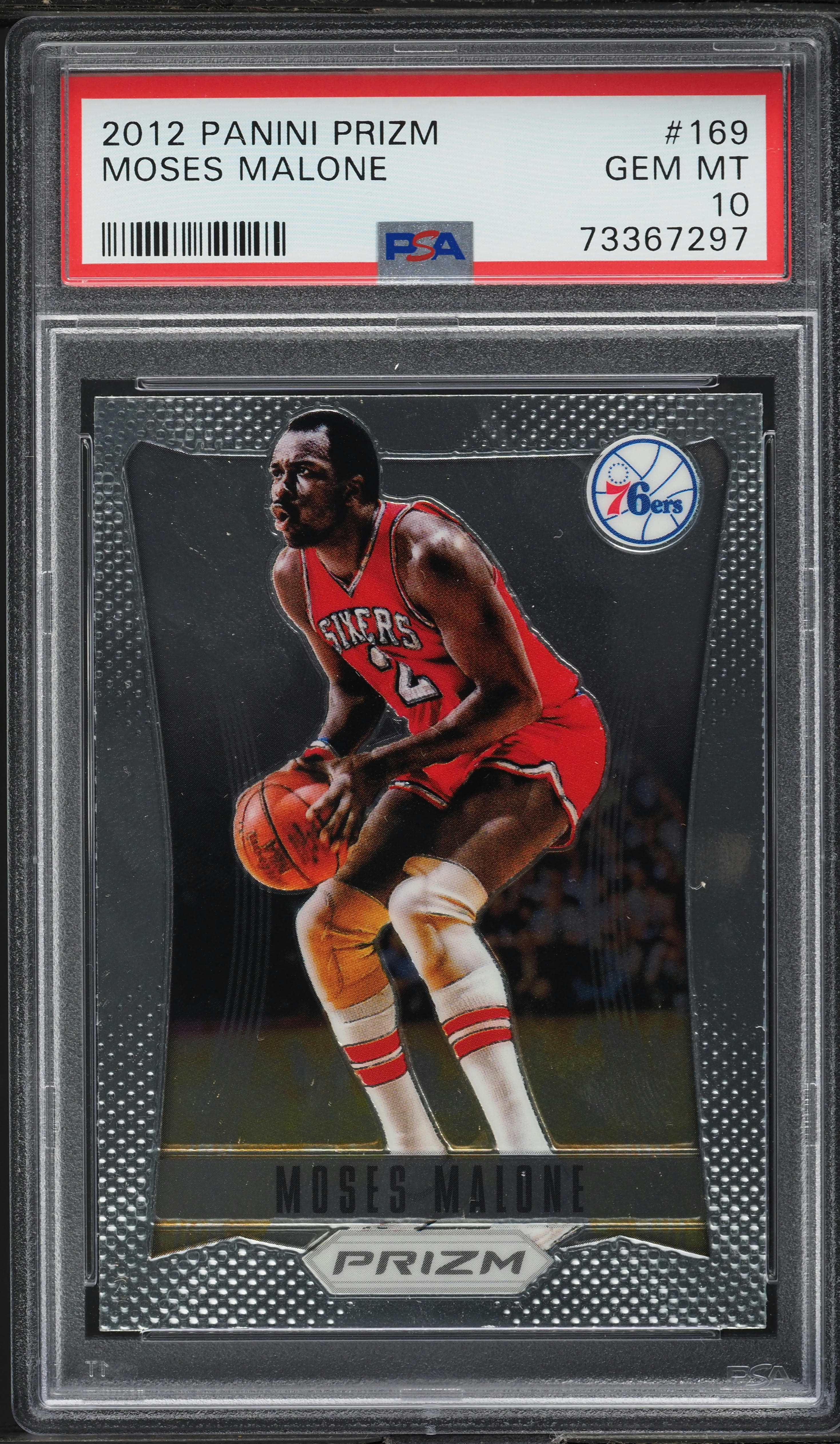 2012 Panini Prizm Moses Malone #169 PSA 10 GEM MINT